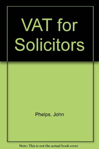 Beispielbild fr VAT for Solicitors zum Verkauf von AwesomeBooks