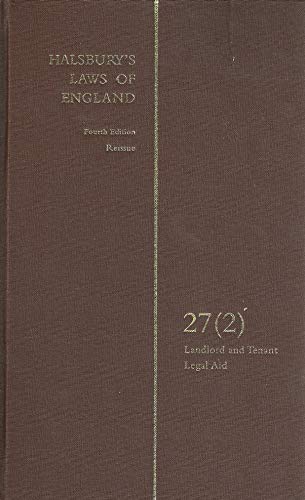 9780406020628: Halsbury's Laws of England 4th Edition Volume 27(2) Reissue