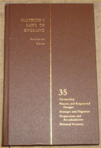 Beispielbild fr Halsbury's Laws of England Vol 35 zum Verkauf von Pigeonhouse Books, Dublin