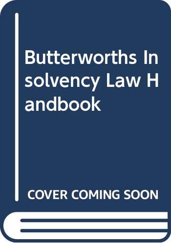 9780406022622: Butterworths Insolvency Law Handbook - Third Edition