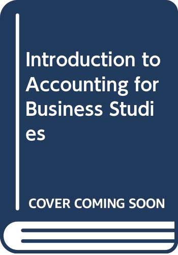 Stock image for Introduction to Accounting for Business Studies for sale by Anybook.com