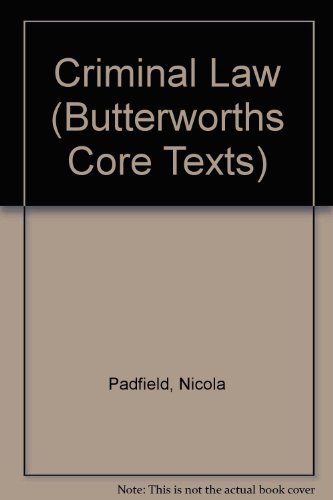 Beispielbild fr Criminal Law (Butterworths Core Texts) zum Verkauf von WorldofBooks