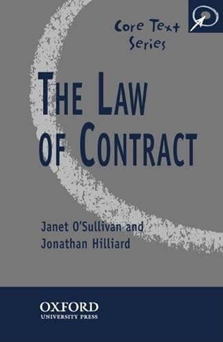 Stock image for The Law of Contract (Core Texts Series) for sale by Cambridge Rare Books
