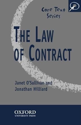 9780406033116: The Law of Contract (Core Texts Series)