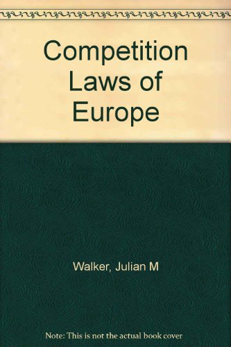 9780406033253: Competition Laws of Europe