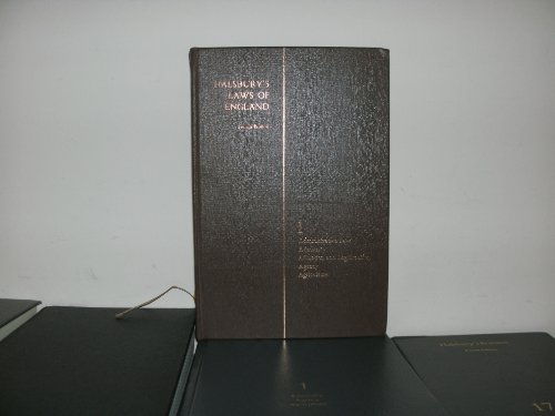 Stock image for Halsbury's laws of England (Volume 1) for sale by Anybook.com