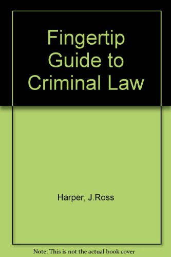 Harper and Hamilton: a Fingertip Guide to Criminal Law in Scotland (9780406044969) by Harper, J. Ross; Hamilton, Peter