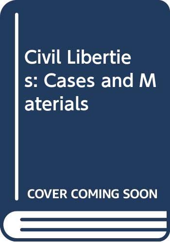 Imagen de archivo de Bailey, Harris and Jones : Civil Liberties - Cases and Materials a la venta por Better World Books Ltd