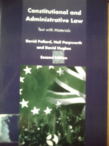 Beispielbild fr Constitutional and Administration Law: Cases and Materials zum Verkauf von AwesomeBooks