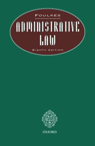 Stock image for Administrative Law 8e P (ButterworthsFoulkes, David for sale by Iridium_Books