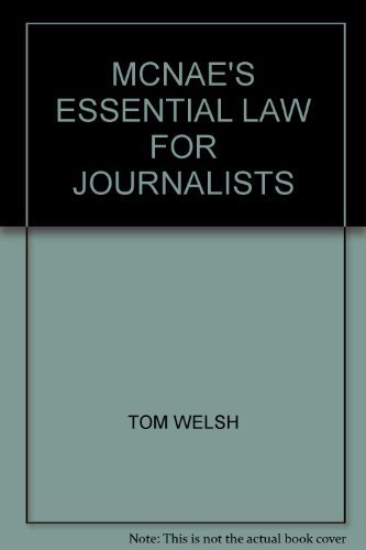 Beispielbild fr McNae's essential law for journalists zum Verkauf von WorldofBooks