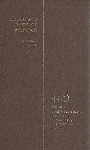 Beispielbild fr Halsbury's Laws of England Vol 44(1) zum Verkauf von WorldofBooks