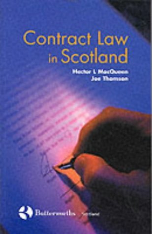 9780406053978: Contract Law in Scotland