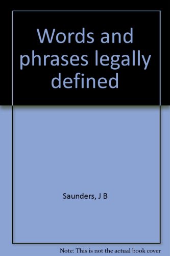 9780406080516: Words and phrases legally defined