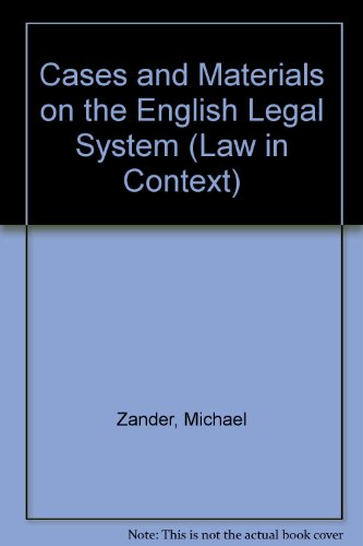 9780406081766: Cases and Materials: On the English Legal System