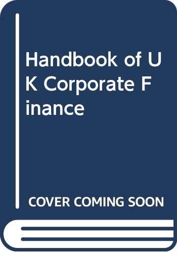 Beispielbild fr Handbook of UK Corporate Finance zum Verkauf von medimops