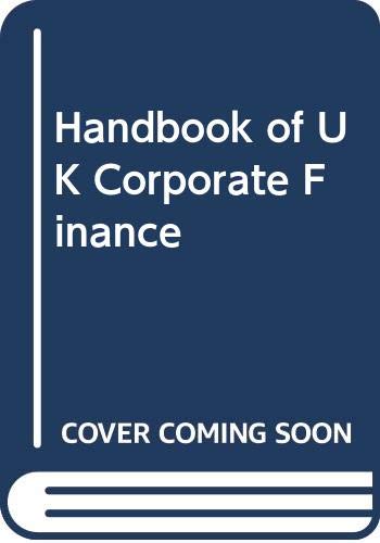 Stock image for Handbook of UK Corporate Finance for sale by medimops