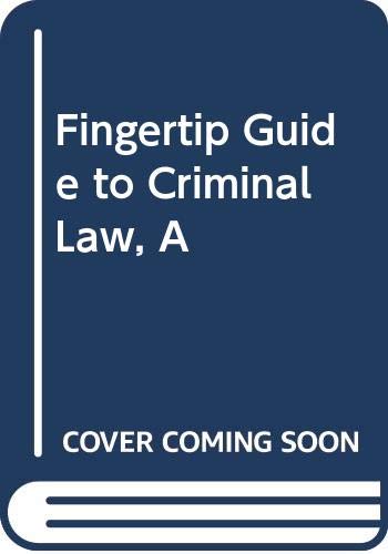 A Fingertip Guide to Criminal Law (9780406103802) by Peter Hamilton; J. Ross Harper