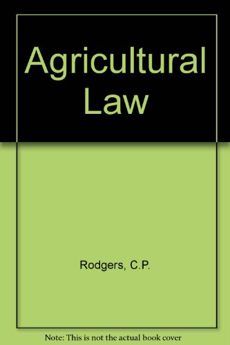 Stock image for Agricultural Law for sale by Better World Books Ltd