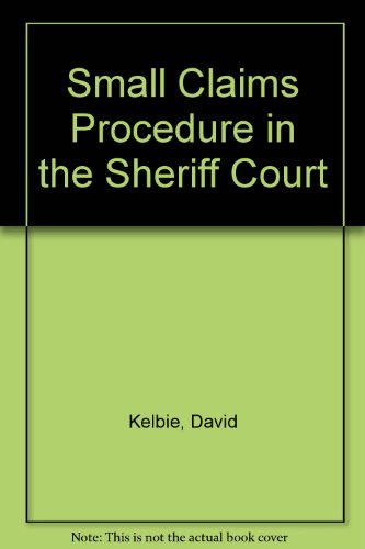 Stock image for Small Claims Procedure in the Sheriff Court for sale by WorldofBooks