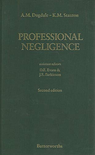 Professional Negligence (9780406179111) by Dugdale, Anthony M.