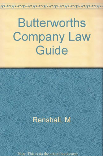 Stock image for Butterworths Company Law Guide for sale by PsychoBabel & Skoob Books