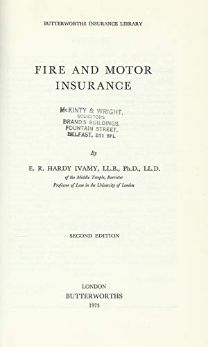 9780406252517: Fire and Motor Insurance