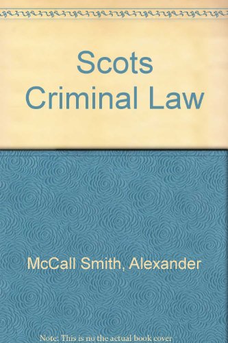 Stock image for Scots Criminal Law for sale by AwesomeBooks