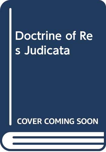 9780406382108: Doctrine of Res Judicata