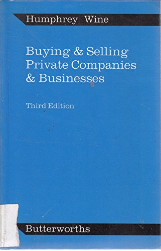 Beispielbild fr Buying and Selling Private Companies and Businesses zum Verkauf von WorldofBooks