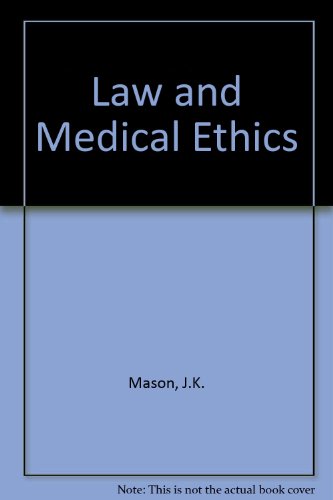 Beispielbild fr Law and Medical Ethics zum Verkauf von AwesomeBooks