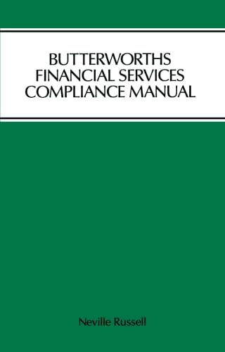 Beispielbild fr Butterworths Financial Services Compliance Manual zum Verkauf von ThriftBooks-Atlanta