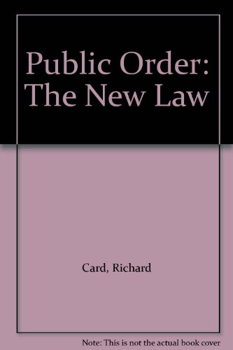 Beispielbild fr Public Order: The New Law zum Verkauf von AwesomeBooks