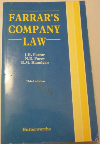 Imagen de archivo de Farrars Company Law a la venta por Reuseabook