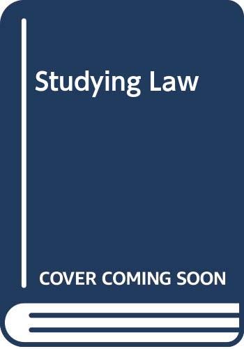 Imagen de archivo de Studying Law a la venta por AwesomeBooks