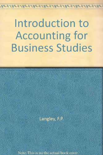 Beispielbild fr Introduction to Accounting for Business Studies zum Verkauf von WorldofBooks