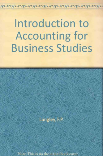 9780406513700: Introduction to Accounting for Business Studies
