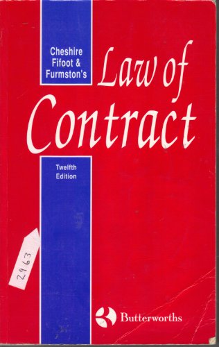 9780406514912: Cheshire , Fifoot and Furmston's Law of Contract
