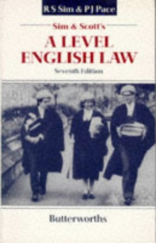 9780406517609: Advanced Level English Law