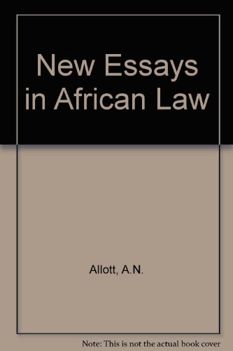 9780406552402: New Essays in African Law (African Law S.)
