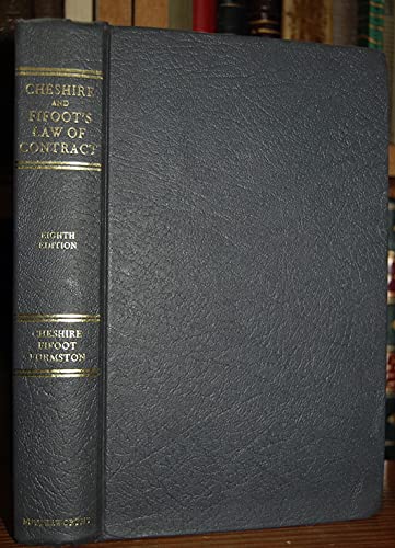 Stock image for The law of contract / by G.C. Cheshire, C.H.S. Fifoot and M.P. Furmston ; : pbk.-- 8th ed.-- Butterworths; 1972. for sale by Yushodo Co., Ltd.