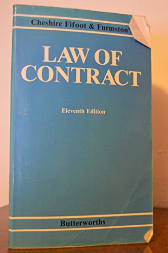 Stock image for Cheshire, Fifoot and Furmston's Law of Contract for sale by medimops