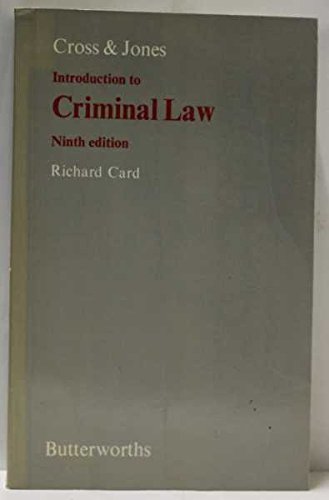 Beispielbild fr Introduction to Criminal Law zum Verkauf von medimops