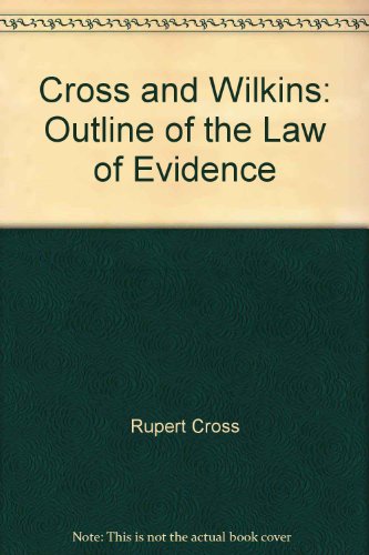 Beispielbild fr Outline of the Law of Evidence zum Verkauf von WorldofBooks