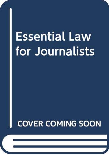 Beispielbild fr McNae's Essential Law for Journalists zum Verkauf von Better World Books