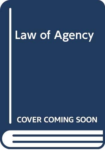 9780406585516: The law of agency,