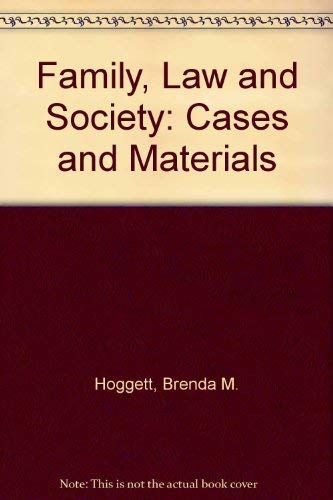 Beispielbild fr Family, Law and Society: Cases and Materials zum Verkauf von Cambridge Rare Books