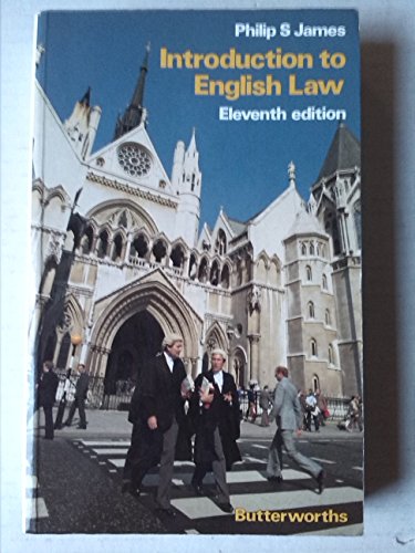 Beispielbild fr Introduction to English law. Ex-Library. zum Verkauf von Yushodo Co., Ltd.