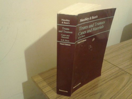 Imagen de archivo de Trusts and Trustees: Cases and Materials a la venta por Kennys Bookstore