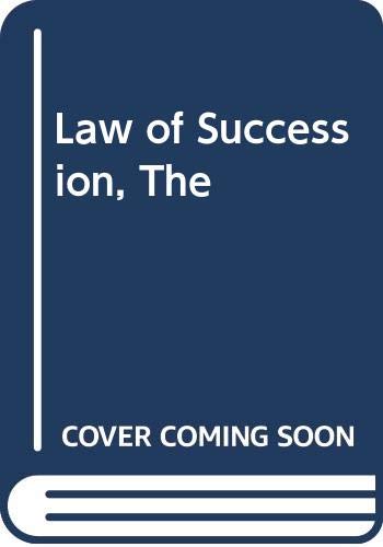 9780406623782: Law of Succession, The